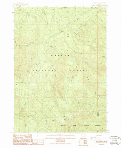 United States Geological Survey Butler Butte, OR (1989, 24000-Scale) digital map