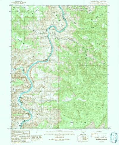 United States Geological Survey Butler Canyon, UT (1991, 24000-Scale) digital map