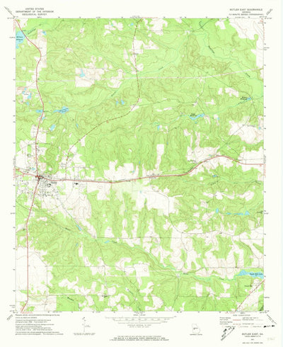 United States Geological Survey Butler East, GA (1971, 24000-Scale) digital map