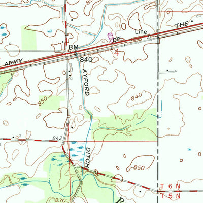 United States Geological Survey Butler East, IN-OH (1958, 24000-Scale) digital map
