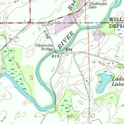 United States Geological Survey Butler East, IN-OH (1958, 24000-Scale) digital map