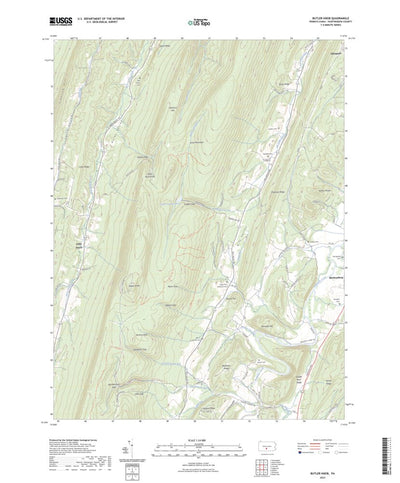 United States Geological Survey Butler Knob, PA (2023, 24000-Scale) digital map