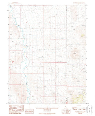 United States Geological Survey Butler Mountain, NV (1988, 24000-Scale) digital map