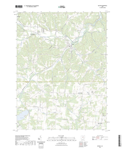 United States Geological Survey Butler, OH (2023, 24000-Scale) digital map