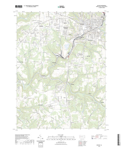 United States Geological Survey Butler, PA (2023, 24000-Scale) digital map