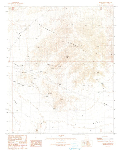 United States Geological Survey Butler Pass, AZ (1990, 24000-Scale) digital map