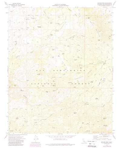 United States Geological Survey Butler Peak, CA (1971, 24000-Scale) digital map