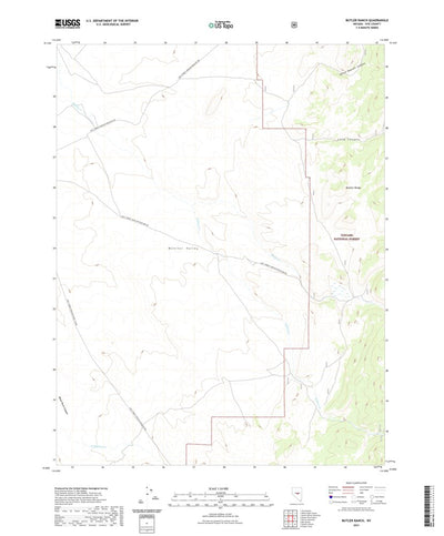 United States Geological Survey Butler Ranch, NV (2021, 24000-Scale) digital map