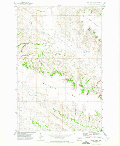 United States Geological Survey Butler Table, MT (1972, 24000-Scale) digital map