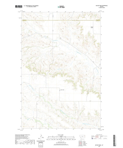 United States Geological Survey Butler Table, MT (2020, 24000-Scale) digital map