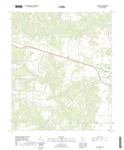 United States Geological Survey Butler West, GA (2020, 24000-Scale) digital map