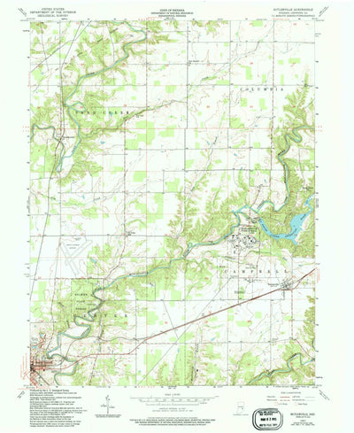 United States Geological Survey Butlerville, IN (1957, 24000-Scale) digital map