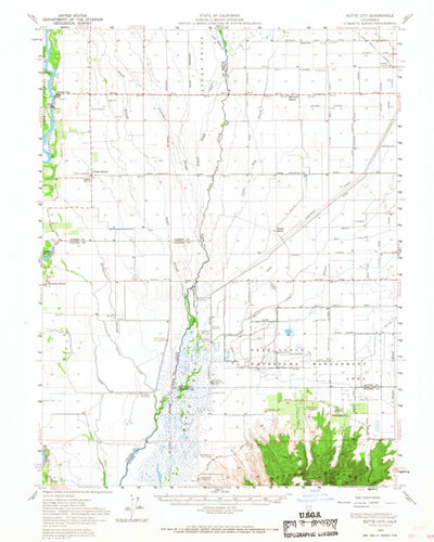 United States Geological Survey Butte City, CA (1954, 62500-Scale) digital map