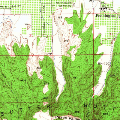 United States Geological Survey Butte City, CA (1954, 62500-Scale) digital map