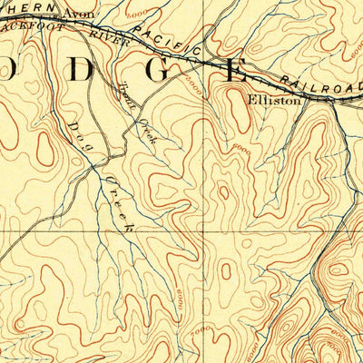 United States Geological Survey Butte E, MT (1889, 250000-Scale) digital map