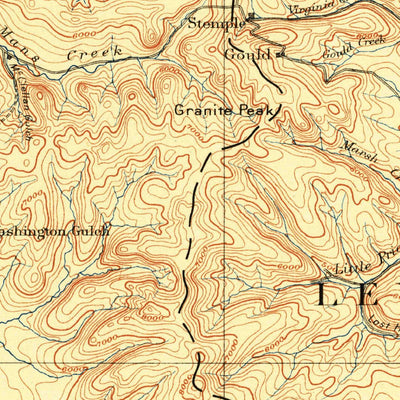 United States Geological Survey Butte E, MT (1889, 250000-Scale) digital map