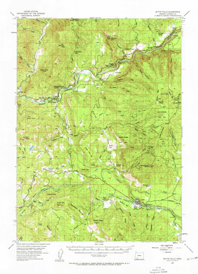 United States Geological Survey Butte Falls, OR (1954, 62500-Scale) digital map