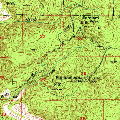 United States Geological Survey Butte Falls, OR (1954, 62500-Scale) digital map