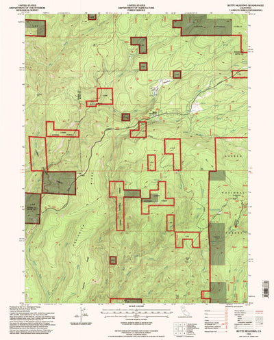 United States Geological Survey Butte Meadows, CA (1995, 24000-Scale) digital map