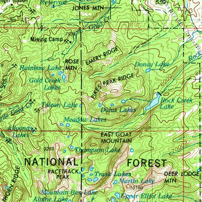 United States Geological Survey Butte, MT (1958, 250000-Scale) digital map