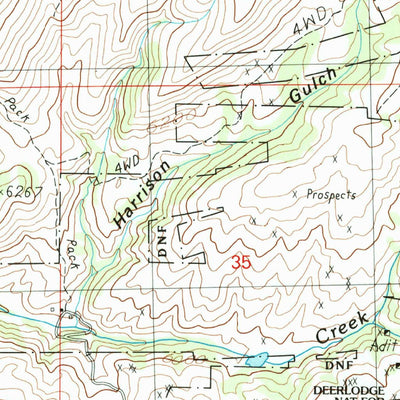 United States Geological Survey Butte North, MT (1989, 24000-Scale) digital map