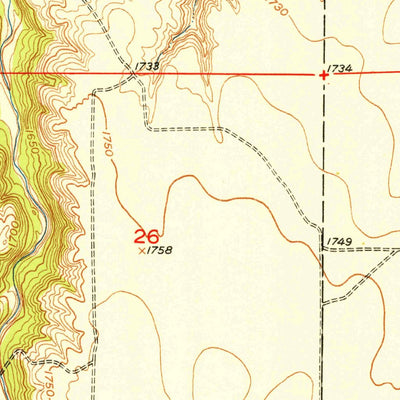 United States Geological Survey Butte SE, NE (1952, 24000-Scale) digital map