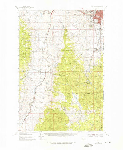 United States Geological Survey Butte South, MT (1961, 62500-Scale) digital map