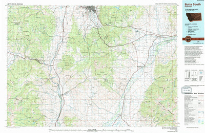 United States Geological Survey Butte South, MT (1975, 100000-Scale) digital map