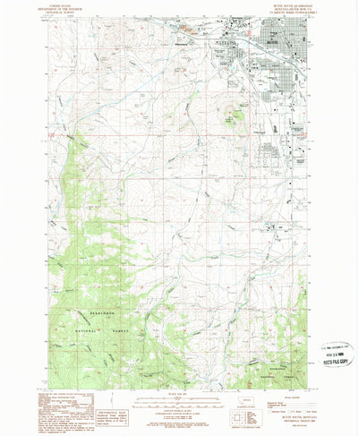United States Geological Survey Butte South, MT (1989, 24000-Scale) digital map