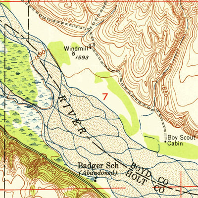 United States Geological Survey Butte SW, NE (1951, 24000-Scale) digital map