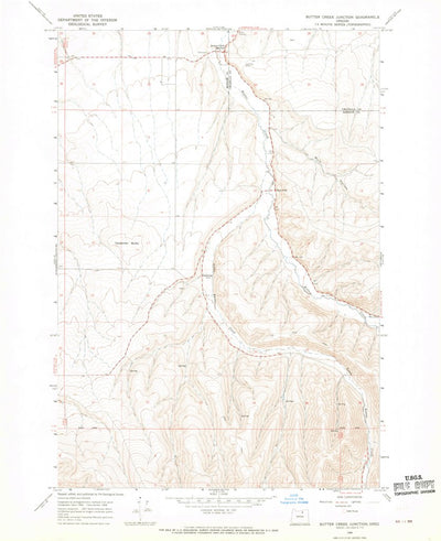United States Geological Survey Butter Creek Junction, OR (1968, 24000-Scale) digital map