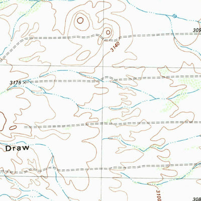 United States Geological Survey Butterbowl, TX (1983, 24000-Scale) digital map