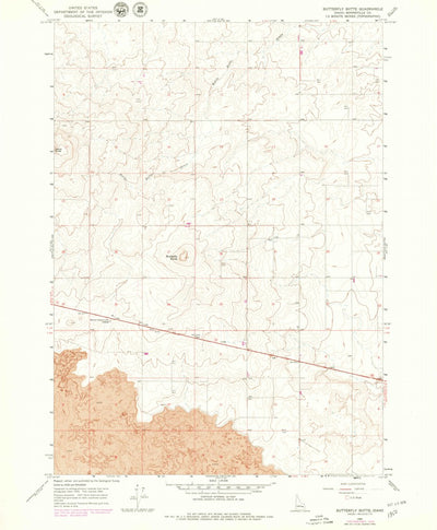 United States Geological Survey Butterfly Butte, ID (1964, 24000-Scale) digital map