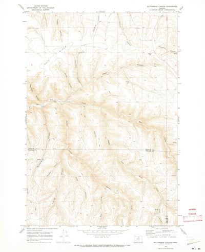 United States Geological Survey Buttermilk Canyon, OR (1969, 24000-Scale) digital map