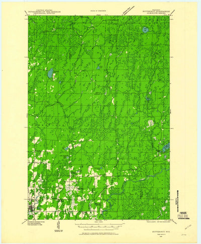 United States Geological Survey Butternut, WI (1940, 48000-Scale) digital map