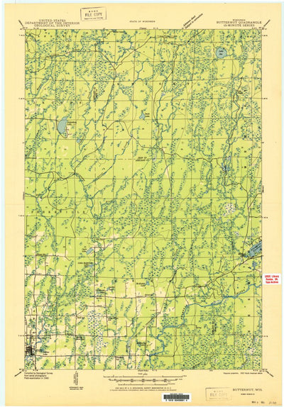 United States Geological Survey Butternut, WI (1950, 48000-Scale) digital map