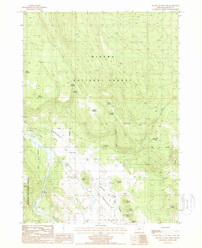 United States Geological Survey Buttes Of The Gods, OR (1988, 24000-Scale) digital map