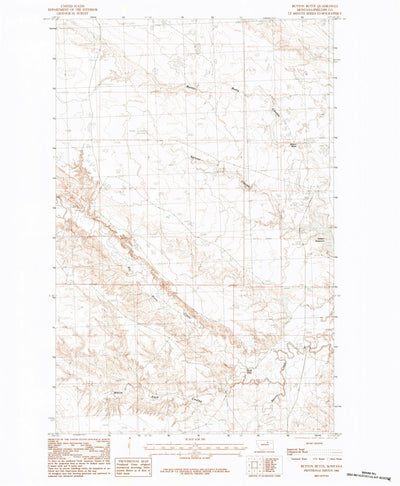 United States Geological Survey Button Butte, MT (1984, 24000-Scale) digital map