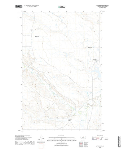 United States Geological Survey Button Butte, MT (2020, 24000-Scale) digital map