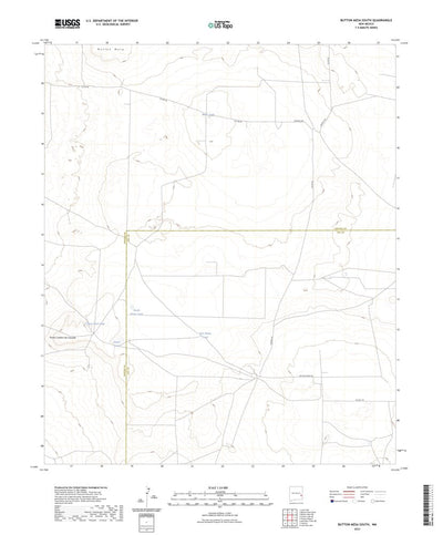 United States Geological Survey Button Mesa South, NM (2023, 24000-Scale) digital map