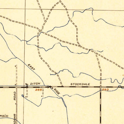 United States Geological Survey Button Willow, CA (1942, 62500-Scale) digital map