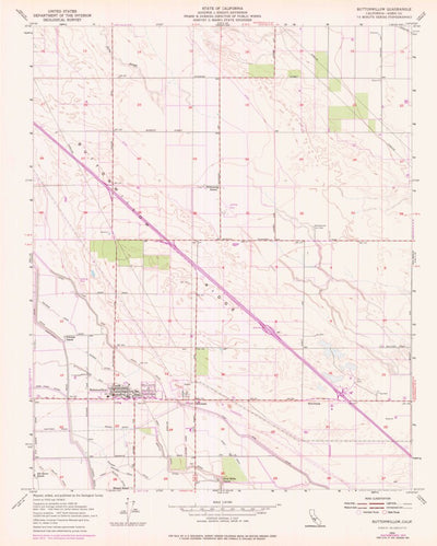 United States Geological Survey Buttonwillow, CA (1954, 24000-Scale) digital map