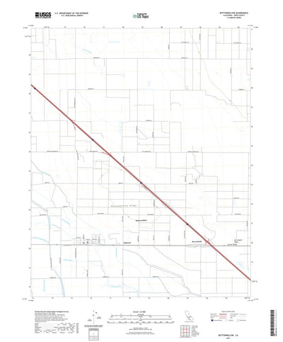United States Geological Survey Buttonwillow, CA (2021, 24000-Scale) digital map