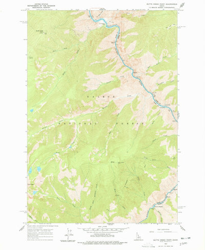 United States Geological Survey Butts Creek Point, ID (1962, 24000-Scale) digital map