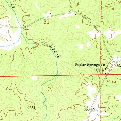 United States Geological Survey Buttston, AL (1971, 24000-Scale) digital map