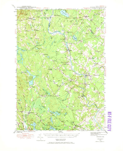 United States Geological Survey Buxton, ME (1942, 62500-Scale) digital map