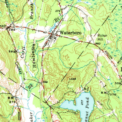 United States Geological Survey Buxton, ME (1942, 62500-Scale) digital map