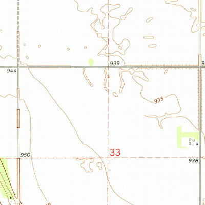 United States Geological Survey Buxton NW, ND (1971, 24000-Scale) digital map