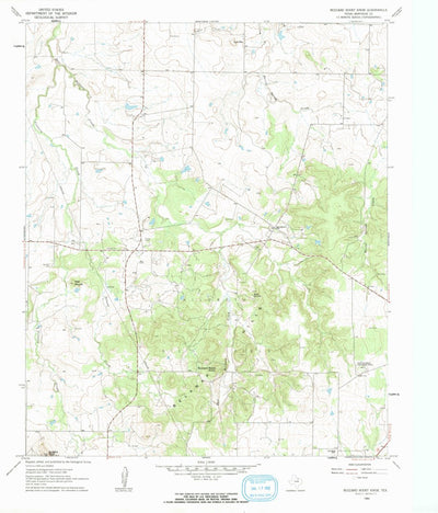 United States Geological Survey Buzzard Roost Knob, TX (1960, 24000-Scale) digital map