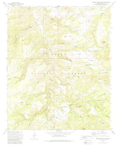 United States Geological Survey Buzzard Roost Mesa, AZ (1972, 24000-Scale) digital map